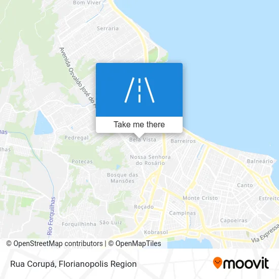 Rua Corupá map