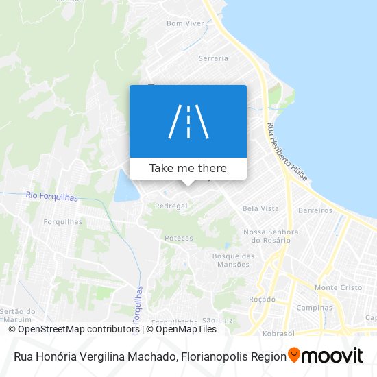 Mapa Rua Honória Vergilina Machado