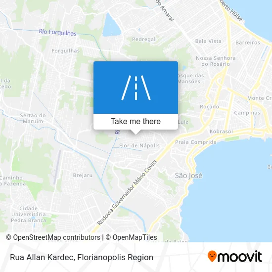 Rua Allan Kardec map