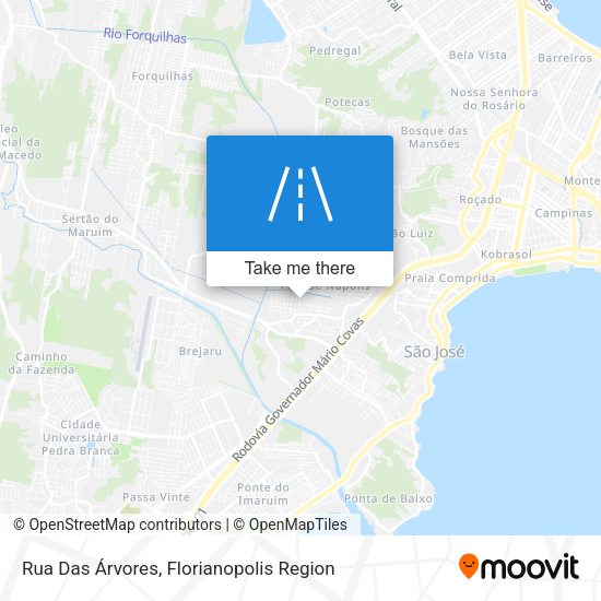 Rua Das Árvores map