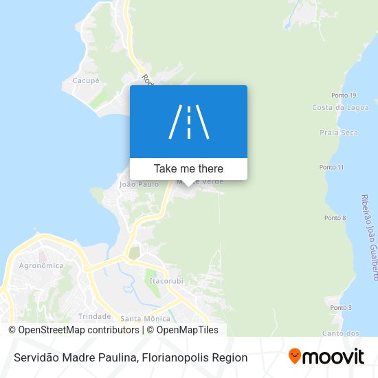 Servidão Madre Paulina map