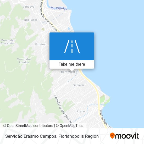 Servidão Erasmo Campos map