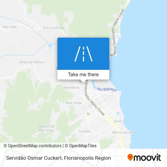 Servidão Osmar Cuckert map