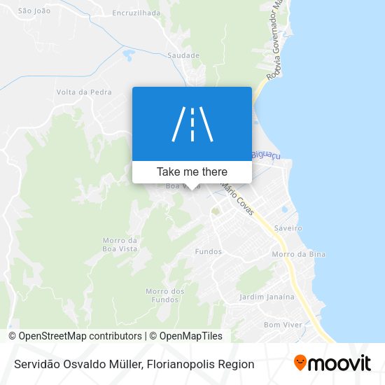 Servidão Osvaldo Müller map