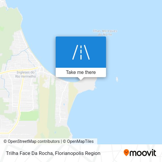Trilha Face Da Rocha map