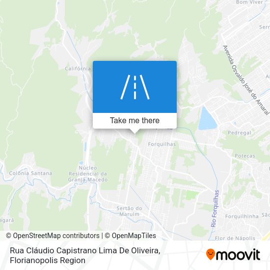 Rua Cláudio Capistrano Lima De Oliveira map