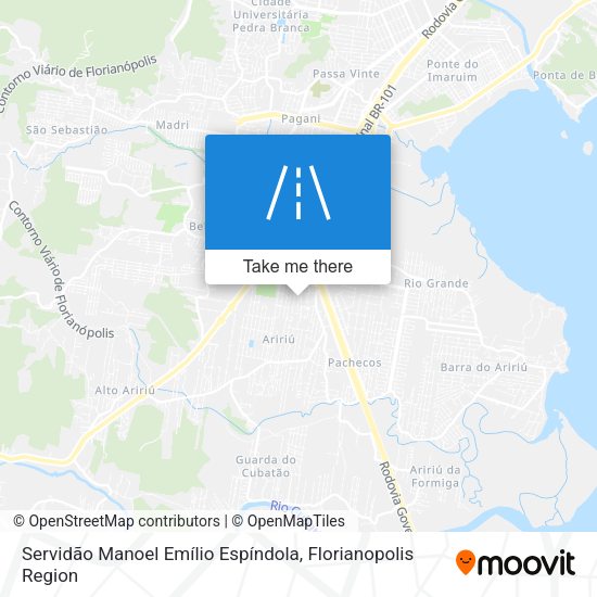 Servidão Manoel Emílio Espíndola map