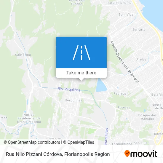 Rua Nilo Pizzani Córdova map