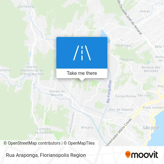 Rua Araponga map