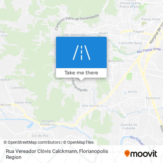 Mapa Rua Vereador Clóvis Calckmann