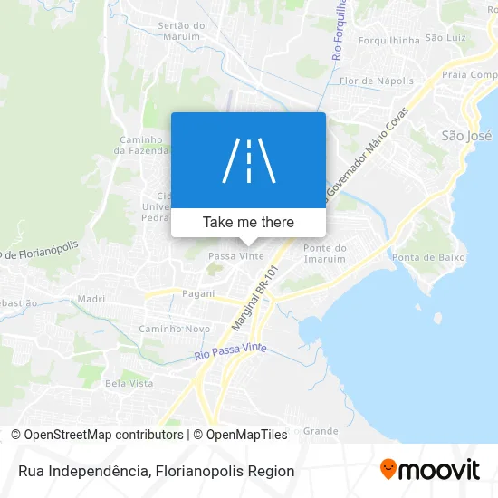 Rua Independência map