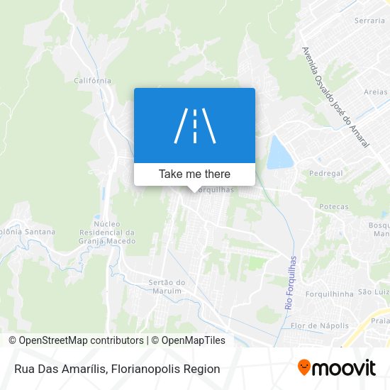 Rua Das Amarílis map