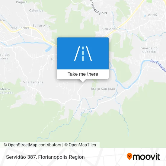 Servidão 387 map