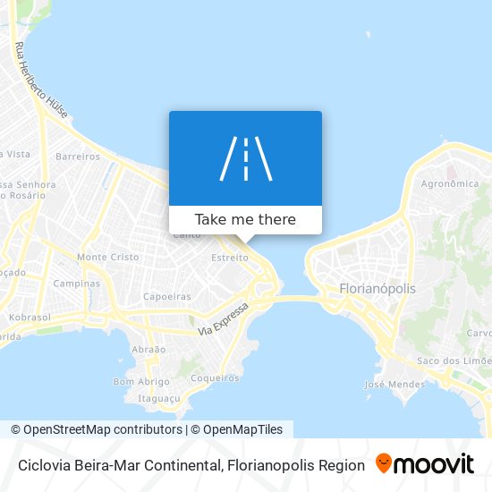 Ciclovia Beira-Mar Continental map