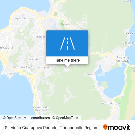 Servidão Guarapuvu Podado map