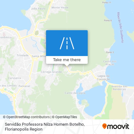 Mapa Servidão Professora Nilza Homem Botelho