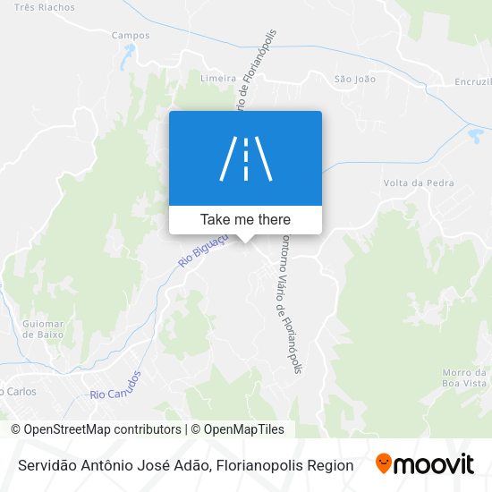 Servidão Antônio José Adão map