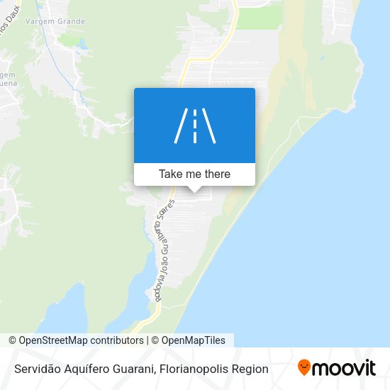 Servidão Aquífero Guarani map