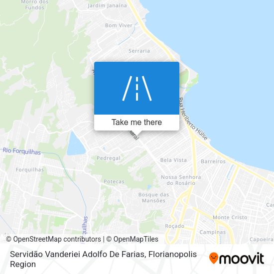Servidão Vanderiei Adolfo De Farias map