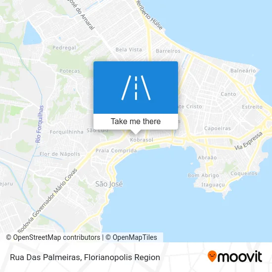 Rua Das Palmeiras map