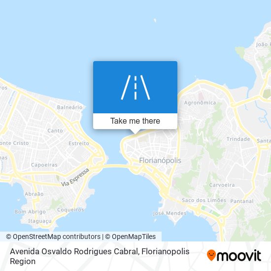 Mapa Avenida Osvaldo Rodrigues Cabral