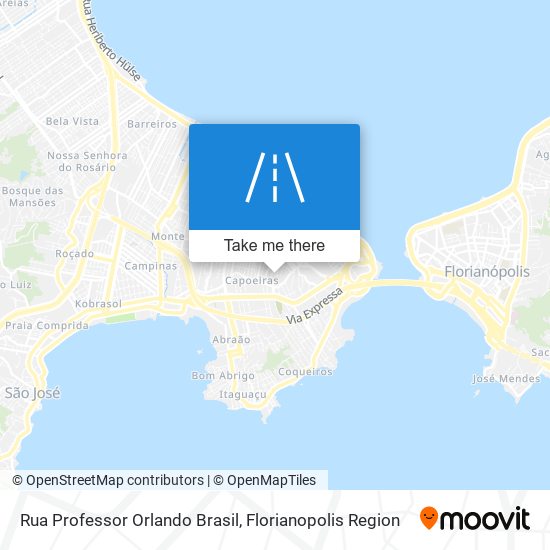 Mapa Rua Professor Orlando Brasil