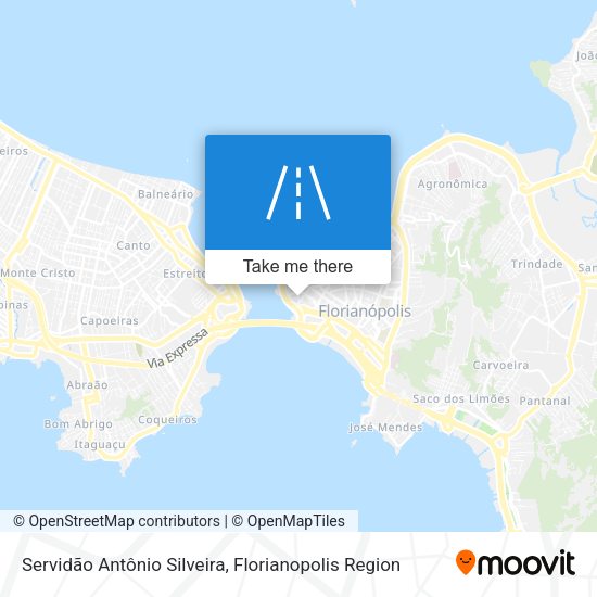 Servidão Antônio Silveira map