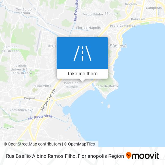 Mapa Rua Basílio Albino Ramos Filho