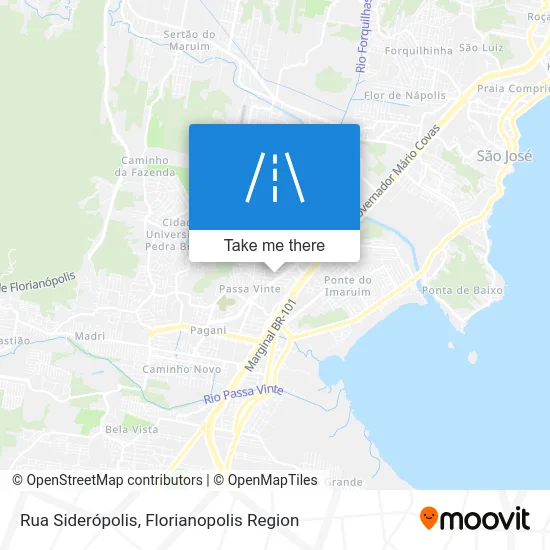 Rua Siderópolis map