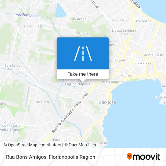 Rua Bons Amigos map