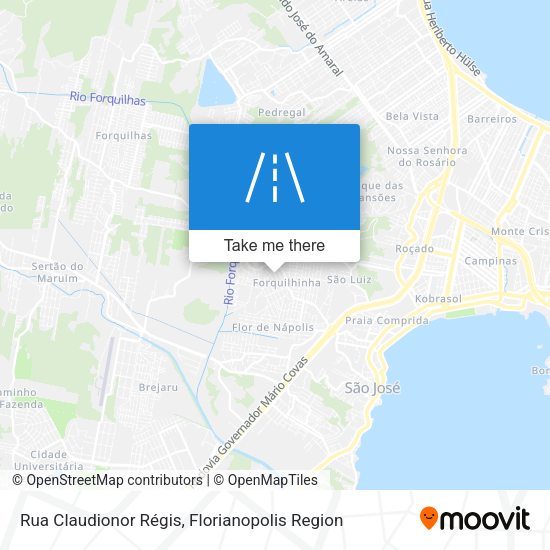 Rua Claudionor Régis map