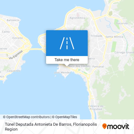 Mapa Túnel Deputada Antonieta De Barros