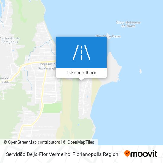 Servidão Beija-Flor Vermelho map