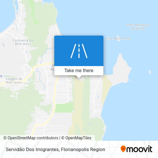 Servidão Dos Imigrantes map