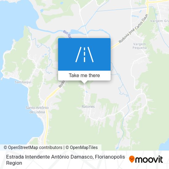 Estrada Intendente Antônio Damasco map