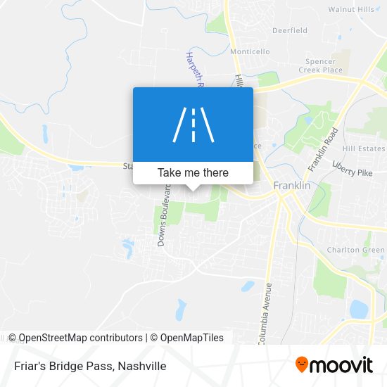 Friar's Bridge Pass map