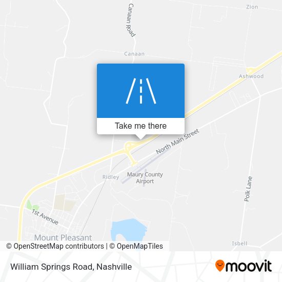 William Springs Road map