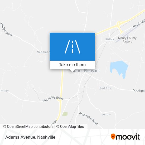 Mapa de Adams Avenue