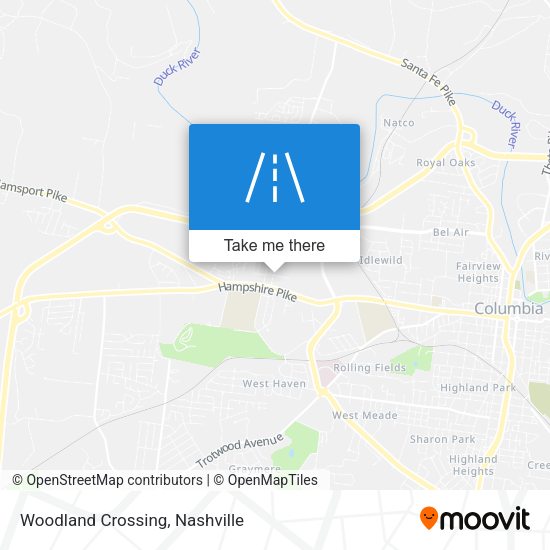 Mapa de Woodland Crossing