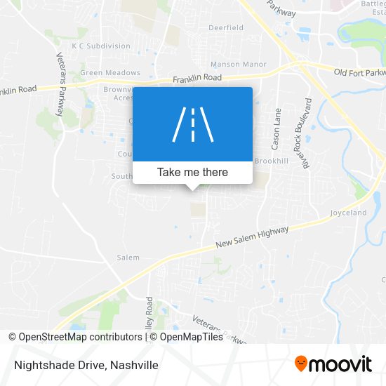 Mapa de Nightshade Drive