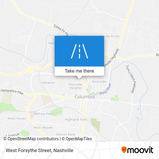 West Forsythe Street map