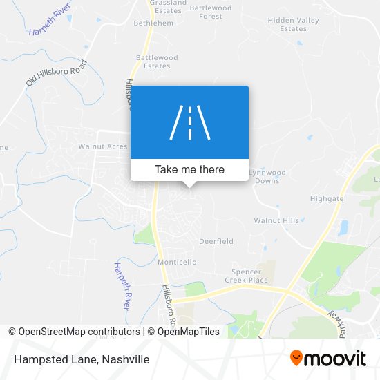 Mapa de Hampsted Lane
