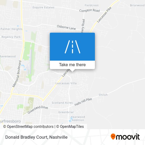 Donald Bradley Court map