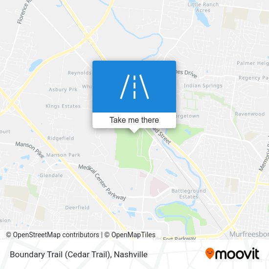 Boundary Trail (Cedar Trail) map
