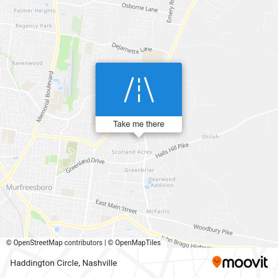 Haddington Circle map