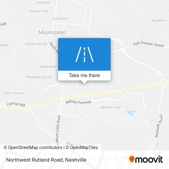 Northwest Rutland Road map