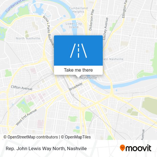 Rep. John Lewis Way North map