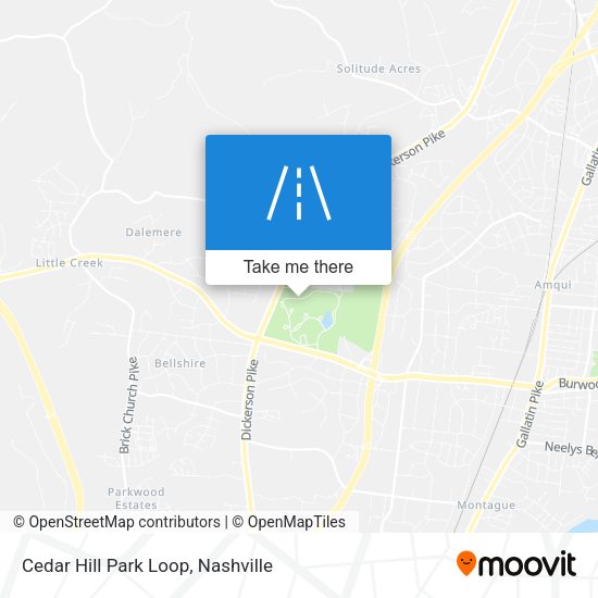 Cedar Hill Park Loop map