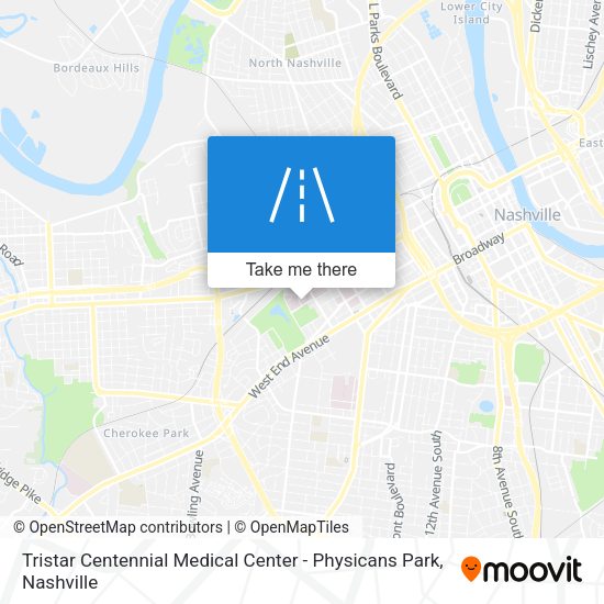 Tristar Centennial Medical Center -  Physicans Park map