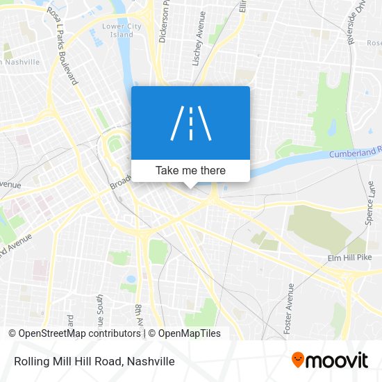 Rolling Mill Hill Road map